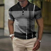 Muška košulja Golf košulja Geometrija 3D Print na otvorenom ulicom kratkih rukava s tipkama za ispis odjeće modna ležerna prozračna