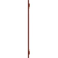 Ekena Millwork 3 4 W 79 H True Fit PVC ploča spojena ploča-N-letve rolete, Vatro Crvena
