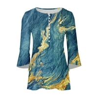 Lenago Womens Tops klirens ispod $ ženska ljetna bluza Plus Veličina modni štampani Casual V-izrez kratki