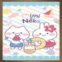 Mimi & Neko - zidni poster na plaži, 22.375 34 uokviren