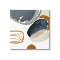 Stupell Industries apstraktni zaobljeni oblici prugasti uzorak akvarel detaljni slikarska galerija Zamotana platna Print Wall Art, Dizajn Lanie Loreth