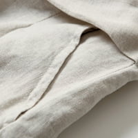 SMihono štednja Ženska Moda Casual pamuk posteljina u boji džep labave pantalone rastezljive pantalone