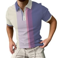 Muške haljine majice Muške modne košulje Casual dugih rukava Golf košulje Boja blok pamuk Top kostur