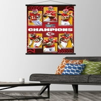 Kansas City Chiefs - Super Bowl LVII prvak zidni poster sa magnetnim okvirom, 22.375 34