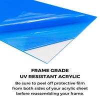 Frame Srebrni okvir za slike - Kompletni moderni foto okvir uključuje UV akrilni štitnik
