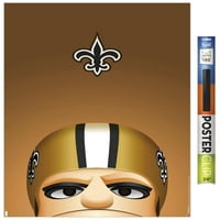 New Orleans Saints - S. Preston Maskot Sir Saint Wall Poster, 22.375 34