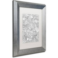 Zaštitni znak Fine Art Mešovita boja knjiga 53 Platno umetnost Kathy G. Ahrens, bijeli mat, srebrni okvir