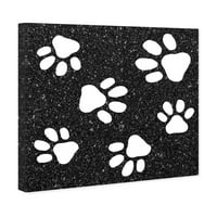 Wynwood Studio životinje zid Art platno grafike 'Paws' psi i štenci - Crna, Bijela