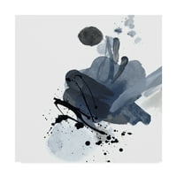 Zaštitni znak Likovna umjetnost 'Plavi i crni splash I' Canvas Art by Irena Orlov