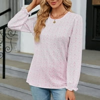 Žene cvjetni print T majica za bluzu za bluzu za bluze Ležerni modni vrh