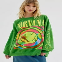 Urban outfitters Ženska Nirvana Smiley Face Superddyed dukserica za posadu