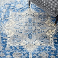 Brentwood Cedric Tradicionalni ručni tepih, 2 '8', plava siva