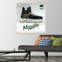 Minnesota Wild - zidni poster za klizanje sa drvenim magnetskim okvirom, 22.375 34