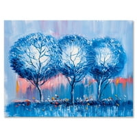 Designart 'colorful Landscape Trees Impressionist III' moderni platno zid Art Print
