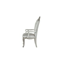 Drvene rumske stolice sa gumbom Tufting, set od dva, vrhnja i bijelog - Saltoro Sherpi