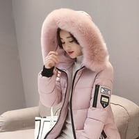 zimski kaputi za žene zimska debela jakna ovratnik sa patentnim zatvaračem džepni kaput topla pamučna