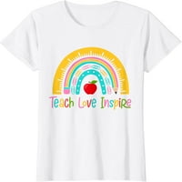Naučiti Ljubav Inspirisati Rainbow Natrag U Školu Nastave T-Shirt