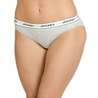 Jockey® Essentials ženske pamučne rastezljive bikini gaćice, 3 pakovanja, veličine s-XXXL