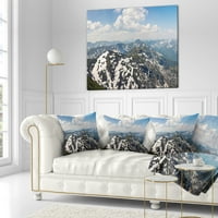 Designart Zelene Planine u proljeće Panorama - pejzažni štampani jastuk za bacanje - 18x18