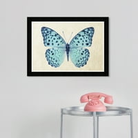 Wynwood Studio Prints plavi leptir životinje Insekti Zidna umjetnost platno Ispis bijelog krema bijela