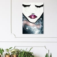 Wynwood Studio modni i Glam zidni umjetnički platneni otisci 'kosmički željeni' portreti - plava, bijela