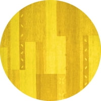 Ahgly Company u zatvorenom okruglom sažetkom žute suvremene prostirke, 6 'kruga