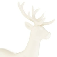 Vrijeme za odmor Bijela dekor tableta od keramičkog jelena, 11