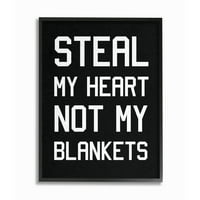 Stupell Industries Steal hearts Not deke motivaciona romantična fraza uokvirena zidnim umjetničkim dizajnom