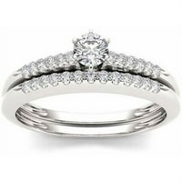 Carat T. W. Diamond 10kt Set Zaručničkog prstena od bijelog zlata