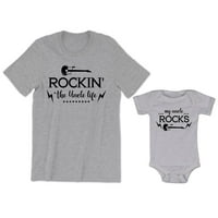 Rockin Life Muška majica Muška majica Muška majica Giatar GRAFIC TEE Moje unkeke Rocks Baby Bodysuit Kids