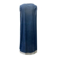 Vedolay Midi haljina Žene Sakrij trbuh, Ležerne prilike Midi haljine sa džepovima, bež 3xl