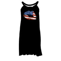 Eryao 4. jula ljetne haljine za žene plaža američka zastava Patriotska slatka haljina sarafan bez rukava
