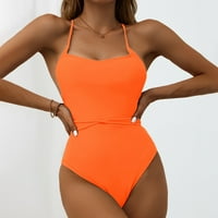 Ženski Slim Slim konzervativni jednobojni kupaći kostim visokog struka ženski brijači za jedan prostor