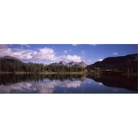Odraz drveća i oblaka u jezeru Molas Lake Colorado USA poster Print by - 12