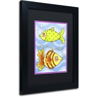 Zaštitni znak likovne umjetnosti Tropska riba Canvas art by Jennifer Nilsson, crna mat, crni okvir