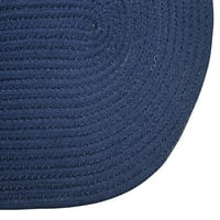 Bolji trendovi Zemlja Kolekcija pletenja je izdržljiva i otporna na reverzibilnu pregradnu prostirku u zatvorenom prostoru polipropilen u živopisnim bojama, 30 50 ovalna, plava čvrsto