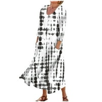 amousa haljine ljetna haljina za žene Casual štampana udobna Moda štampana dužina rukav džepna haljina