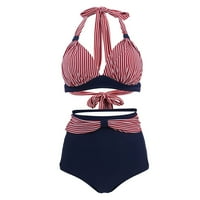 Ženski kupaći kostimi Retro polka točka visokih struka dva kupaća kostim