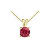 Paris nakit 18k žutog zlata 4ct Ruby okrugla ogrlica i naušnice set Lima