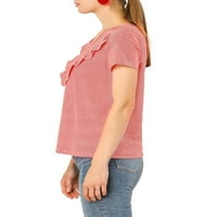 Jedinstvene ponude Žene V rectus ruffle majica s prugastim kratkim rukavima