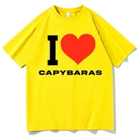 Ljubav Capybaras majice muškarci žene Casual labave smiješne majice muški vrhovi Tees Muškarac Moda Tshirt Muška Streetwear Kpop Unisex