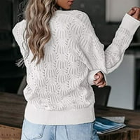 Jesen Džemperi Moderni Fit Džemper Pulover Casual Duboki V-Izrez Ženski Džemperi Kardigan Bijeli M