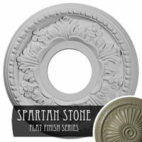 Ekena Millwork 7 8 od 5 8 ID 7 8 P Helene plafonski medaljon, ručno oslikani spartanski kamen