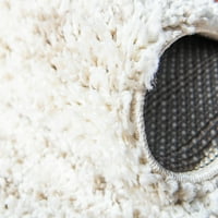 Jedinstvena loom higge shag apstraktna moderna područja tepiha, van-bijela, 39 39