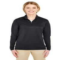 Ultraclub 8424L Dame Cool Suw Sport Comwer-Zip Pulover - Mornarice - 2xL