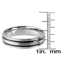 Obalni nakit od nehrđajućeg čelika crni prugasti prsten