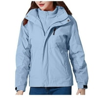 Olyvenn ponude ženska odvojiva kapa i vjetrootporna debela tri-u-jednom jakna Vanjska Sportska topla jakna zimska jesen s kapuljačom Casual Outwear jakne za žene Trendy Blue 14