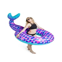 BigMouth INC Giant sirena lebde za lebde, smiješni vinilni ljetni bazen ili igračka za plažu, komplet