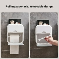 Handeo toaletni držač za držač zida na zid-montirani otvor Skriveni ladica za uštedu prostora Velika težina ležaja kućna kutija za odlaganje tkiva