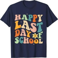 Drvo sretan posljednji dan školske majice Groovy učitelja studentske majice